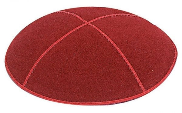 kippot4u Kippah Red Suede